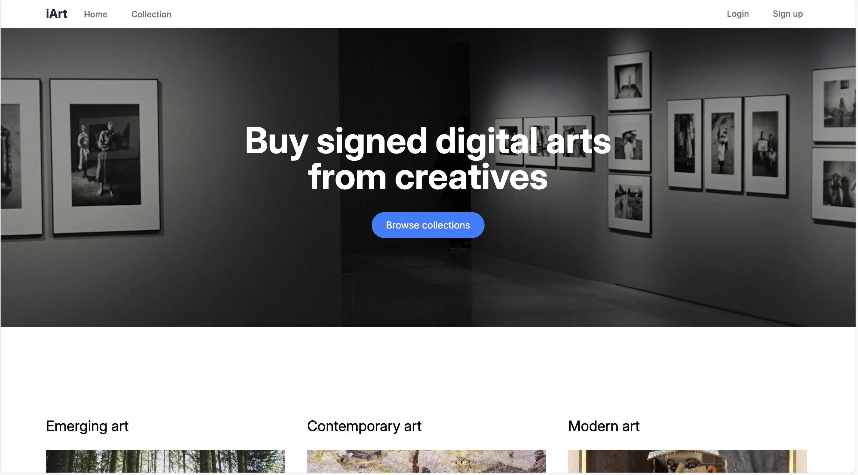Ecommerce art gallery